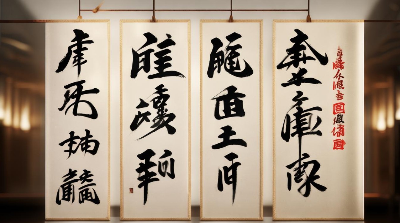 对联书法作品图片横幅，对联书法作品展示