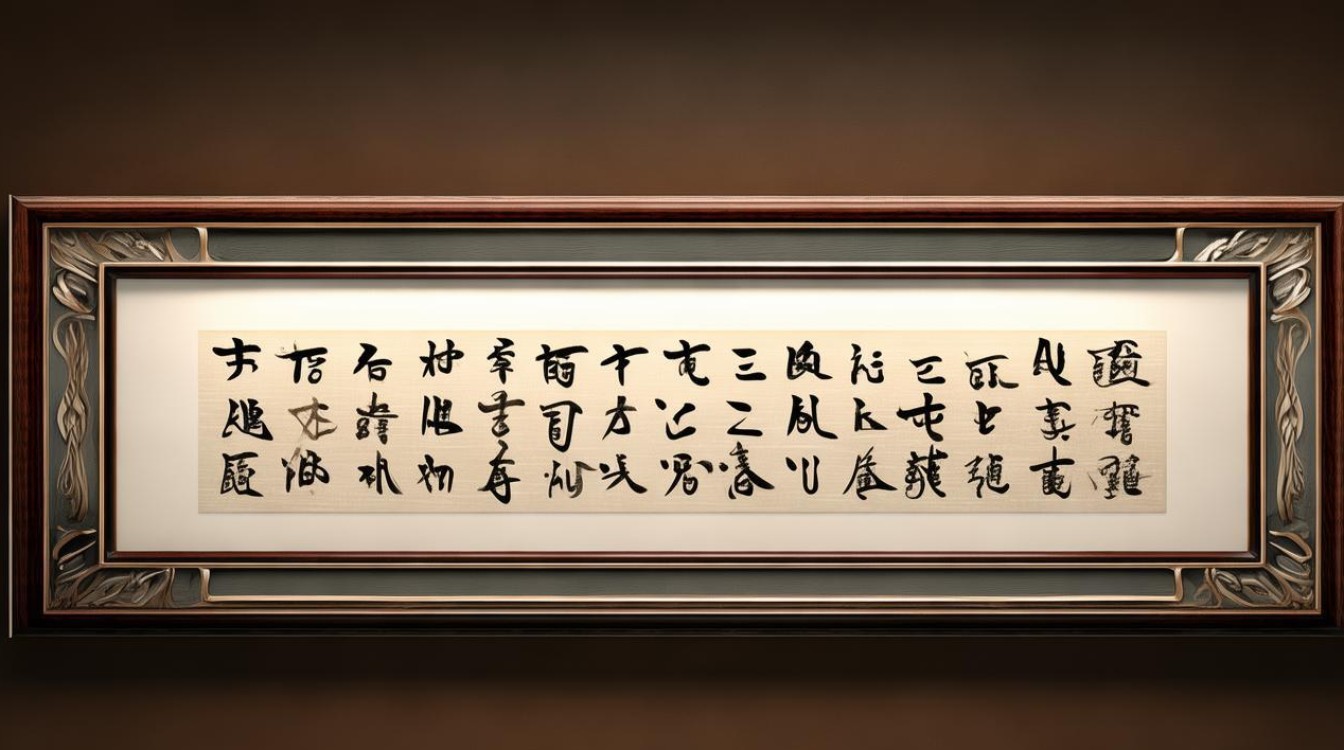 现代横幅书法作品框