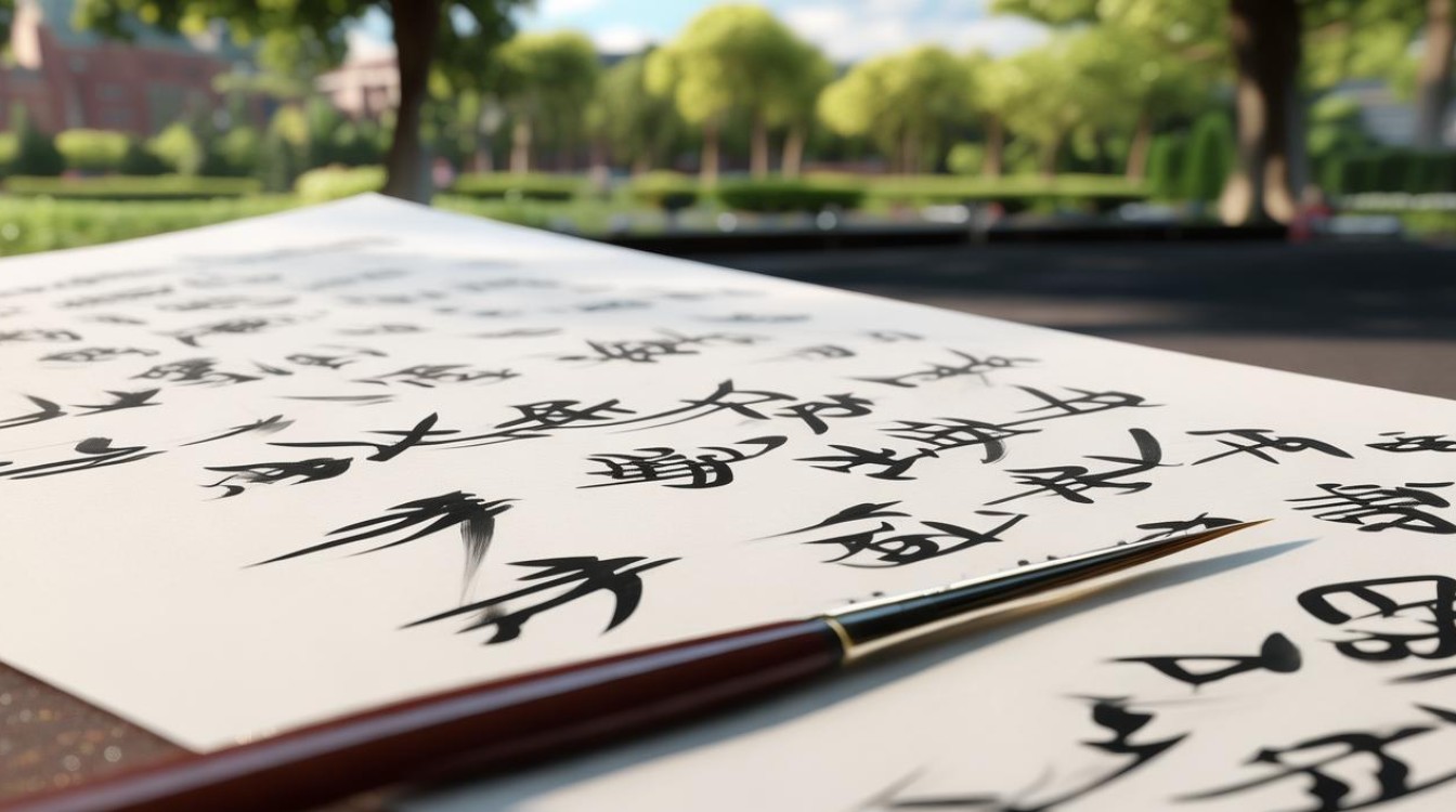 关于校园的书法作品，关于校园的书法作品毛笔