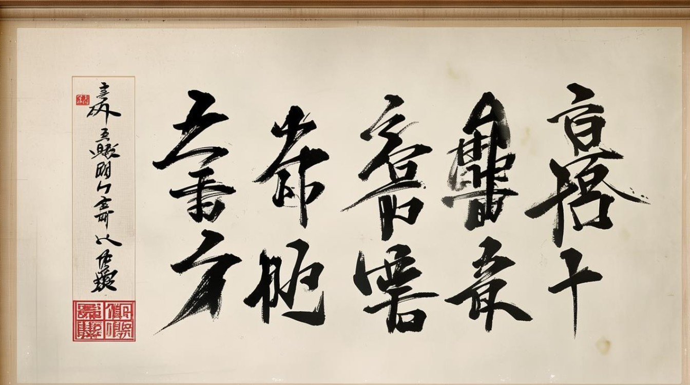 颜体七言书法作品，颜体七言书法作品图片