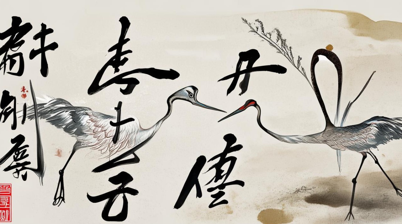 书法作品 鹤舞，书法作品鹤舞