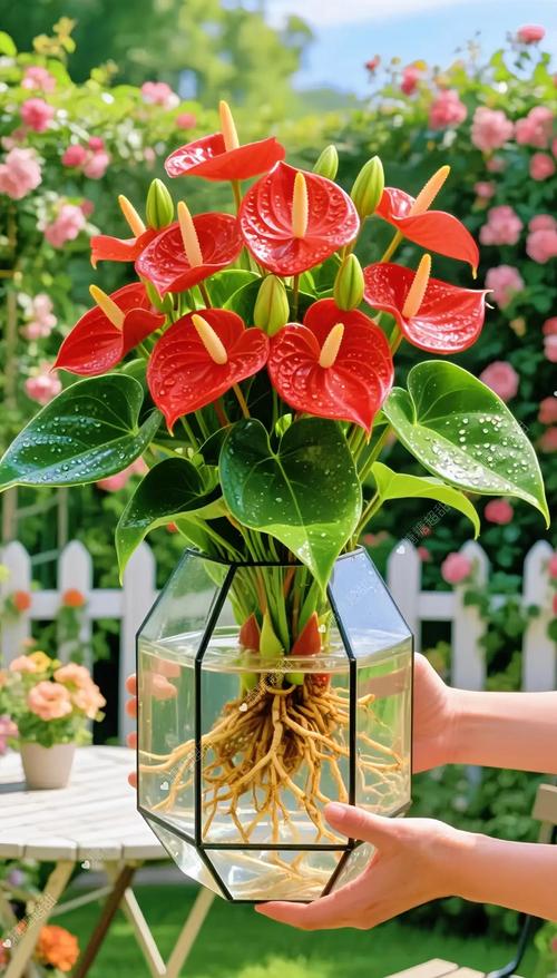 水培红掌浇水该注意哪些细节？-第3张图片-吾爱花网
